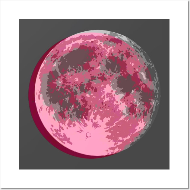 Rose Moon Wall Art by Macroart